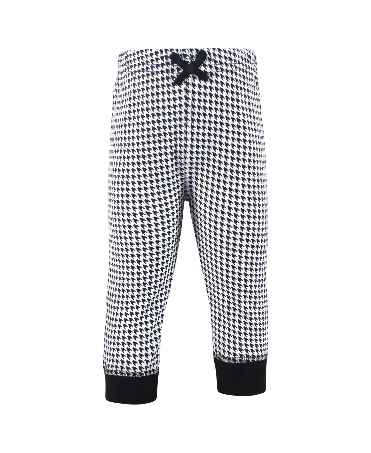 Hudson Baby Toddler Girls Cotton Pants and Leggings, Houndstooth Bows