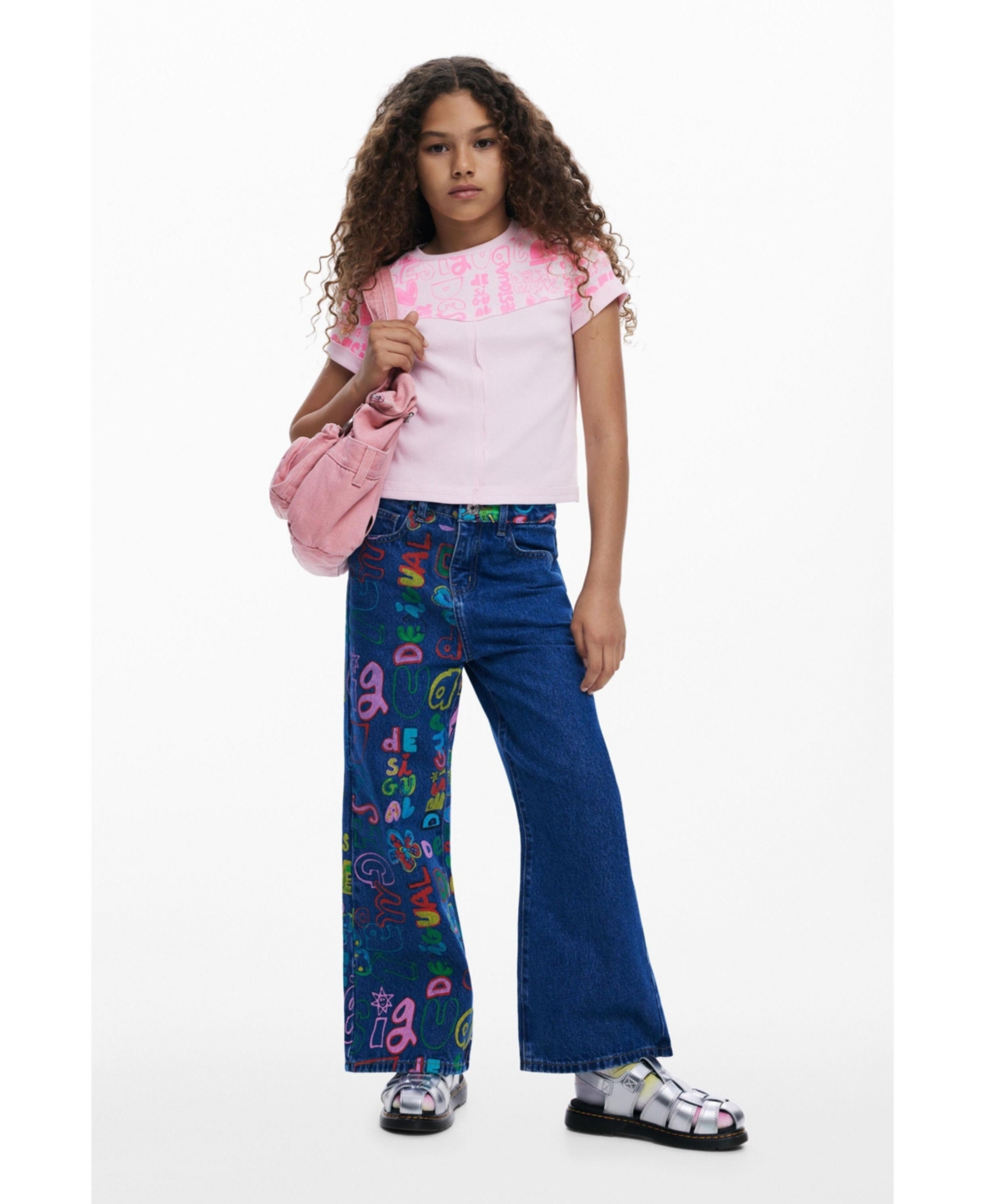 Desigual Girls Girls's Short-sleeve T-shirt with lettering