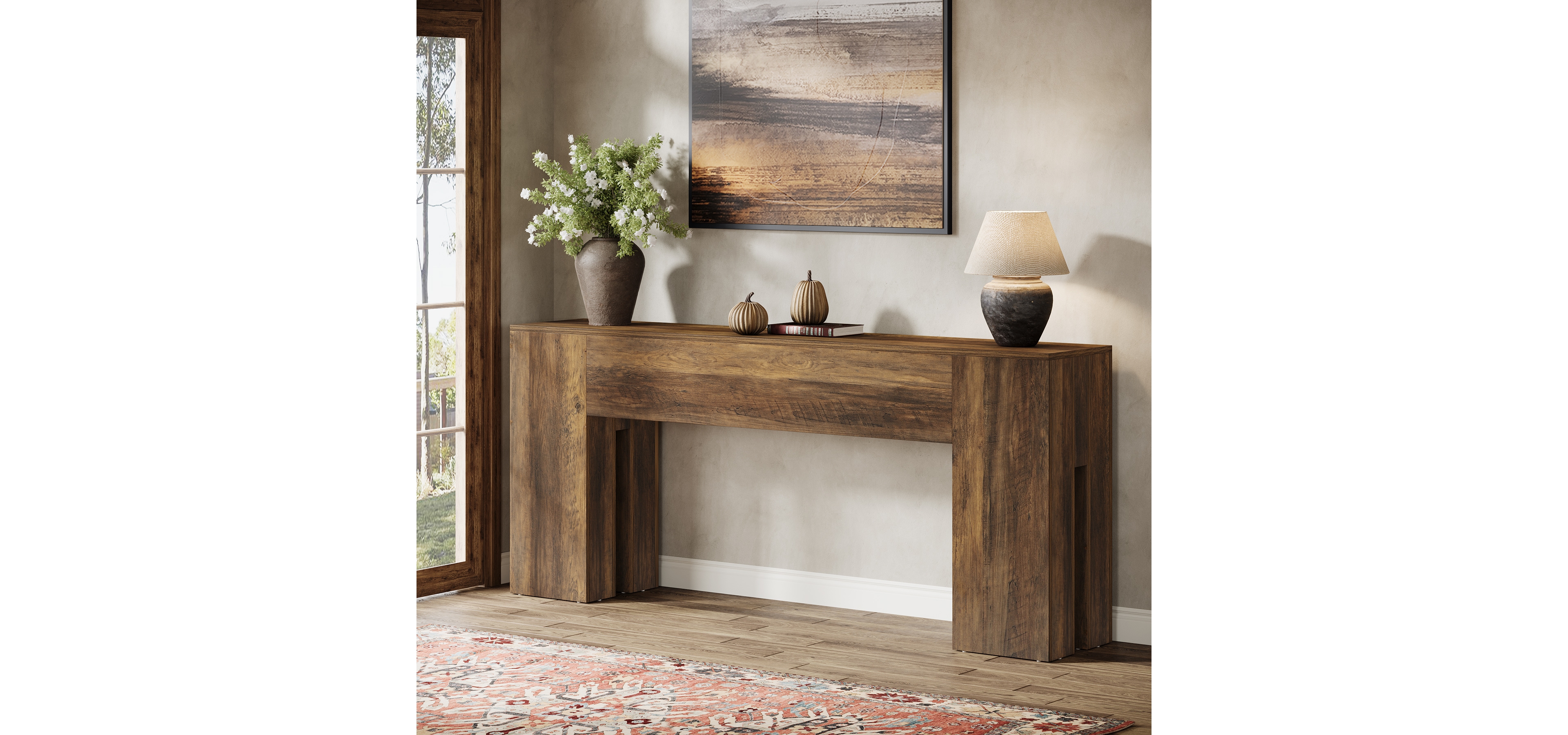 Tribesigns 71-Inch Long Console Table for Entryway, Farmhouse Sofa Console Behind Couch, Entry Table