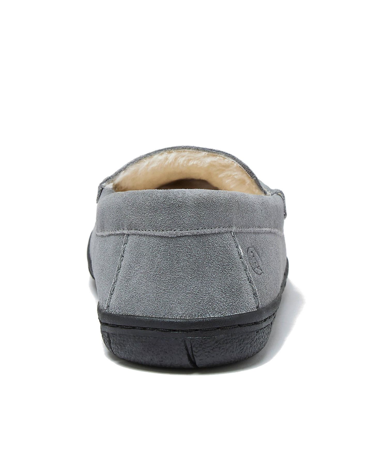 Мужские тапочки Lands' End Fuzzy Lined Suede Moccasin Slippers, цвет: Замшевый — фото 2