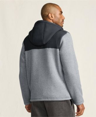Big & Tall Sweater Fleece Mixed Media Full Zip Jacket