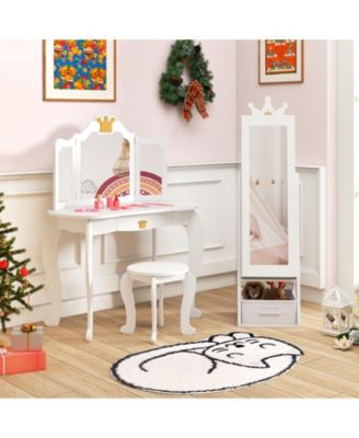 Free-Standing Full Length Kids Jewelry Armoire Cabinet