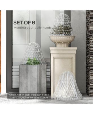 6 Pack Garden Chicken Wire Cloche, Animal Plant Protectors