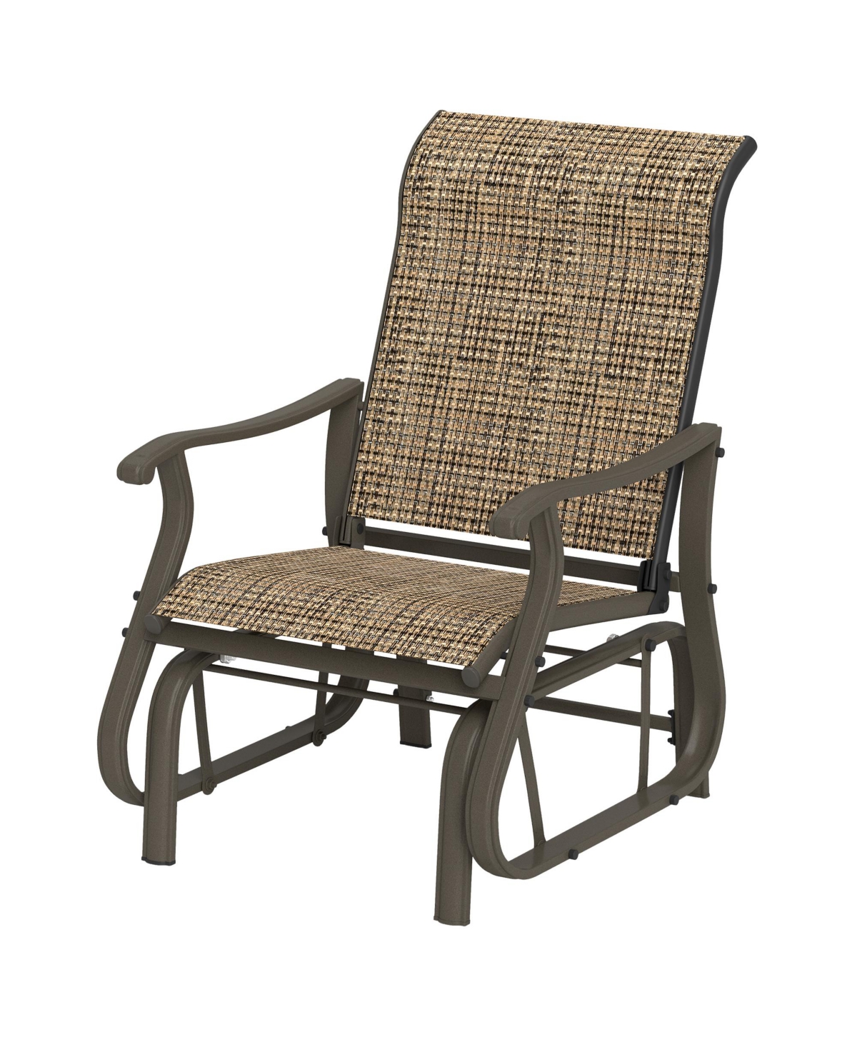 Outsunny Outdoor Glider Chair, Steel Rocking