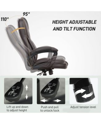 Executive Office Chair PU Leather Desk Chair with High Back