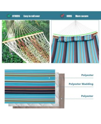 Outdoor Hammock with Detachable Pillow.