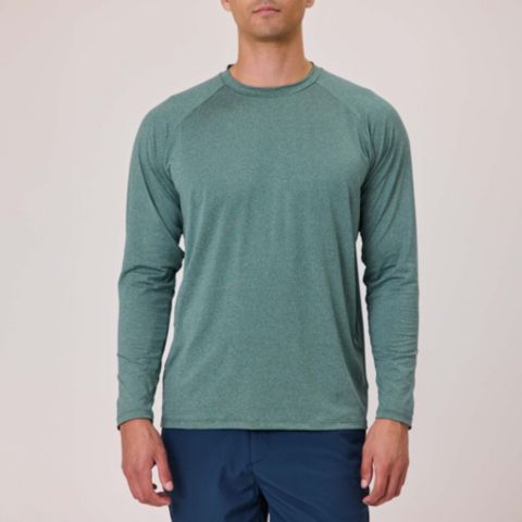 Мужская футболка Snapper Rock Kiwi Green LS Outbound, цвет: Зелёный