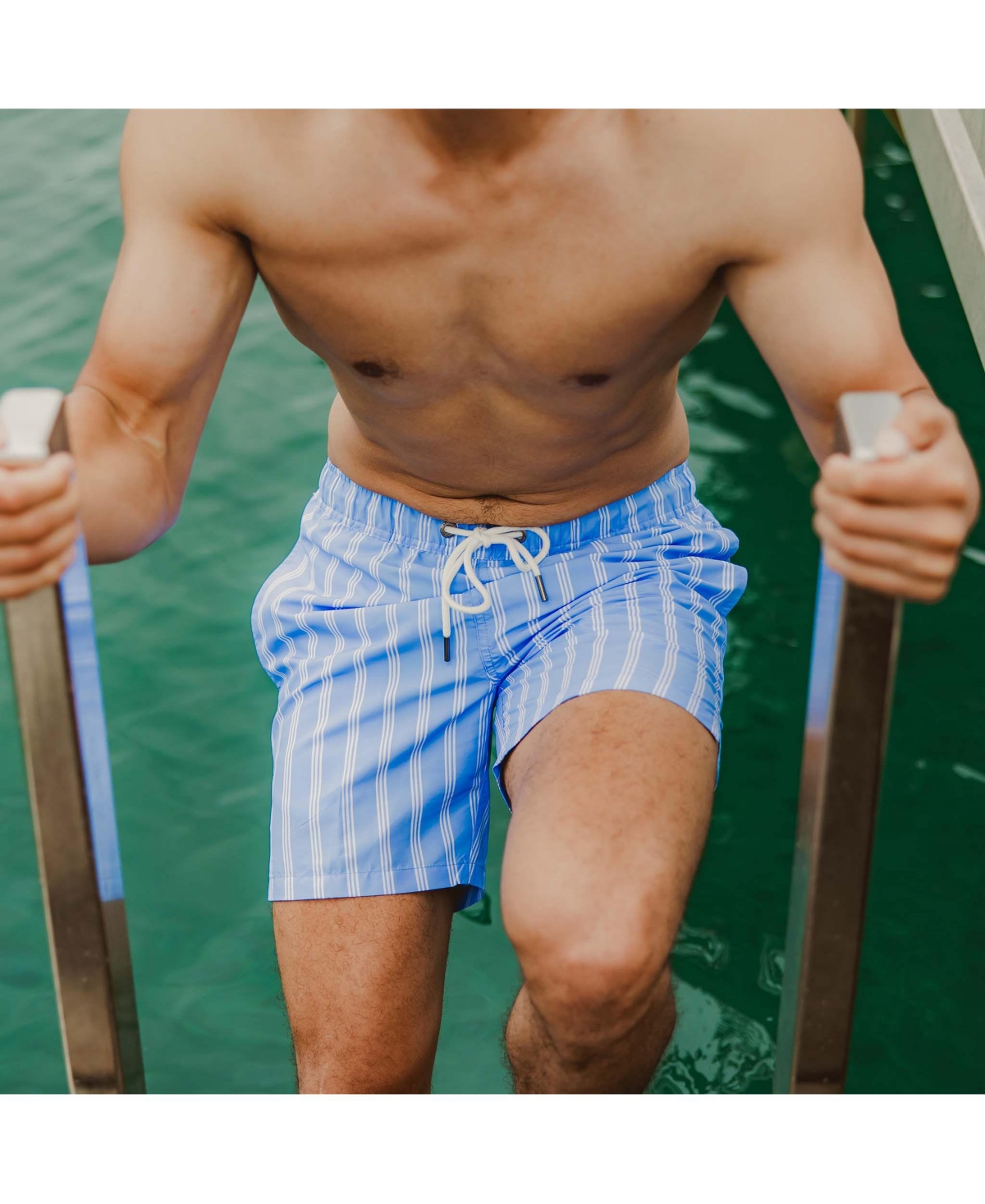 Snapper Rock Men's Ocean Drive Stripe Swim Short.