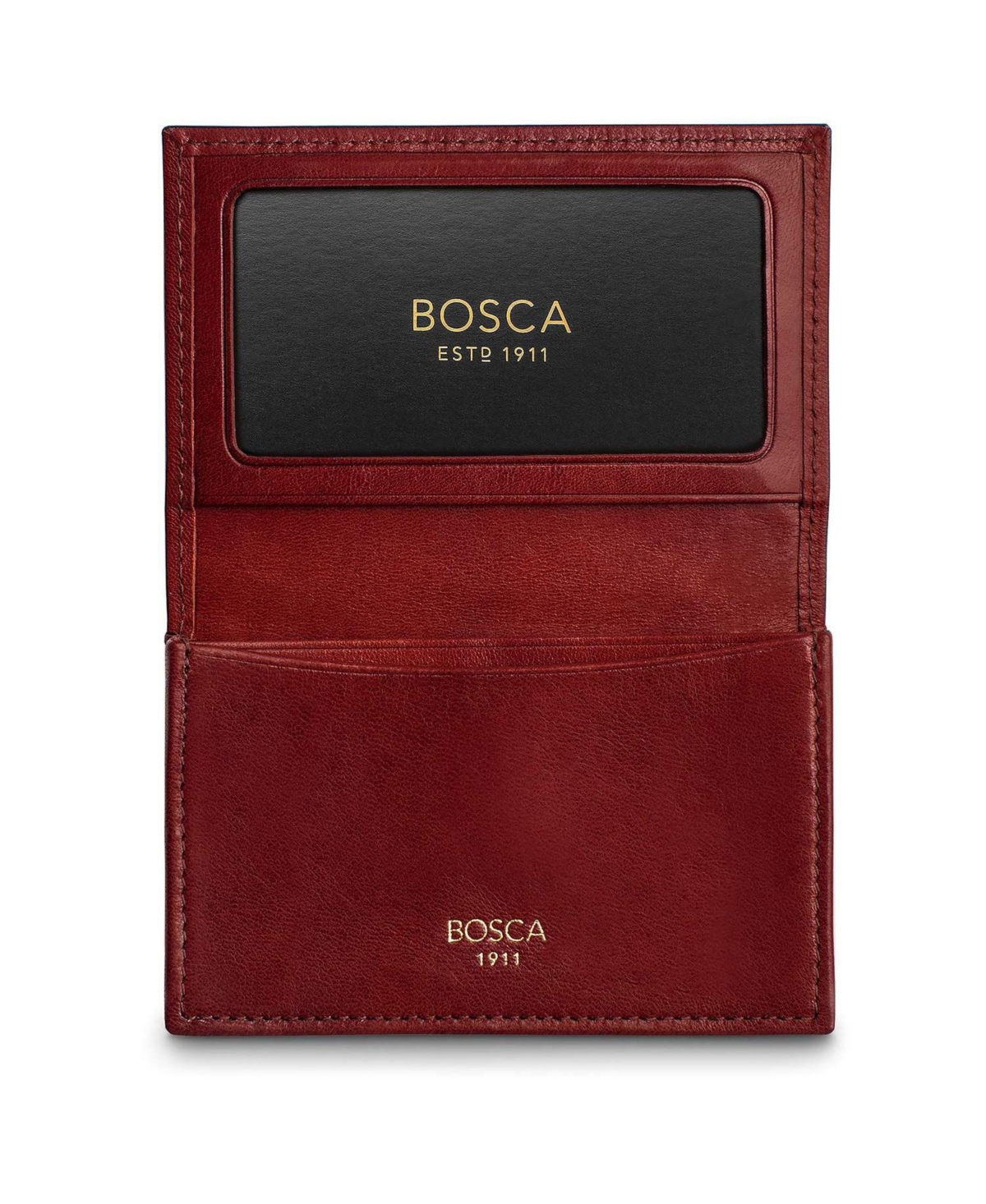 Bosca Nappa Vitello Full Gusset 2 Pocket Card Case with Id