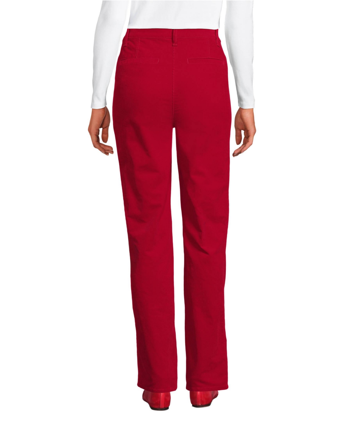 Lands' End Petite Corduroy High Rise Rail Straight Leg Pants