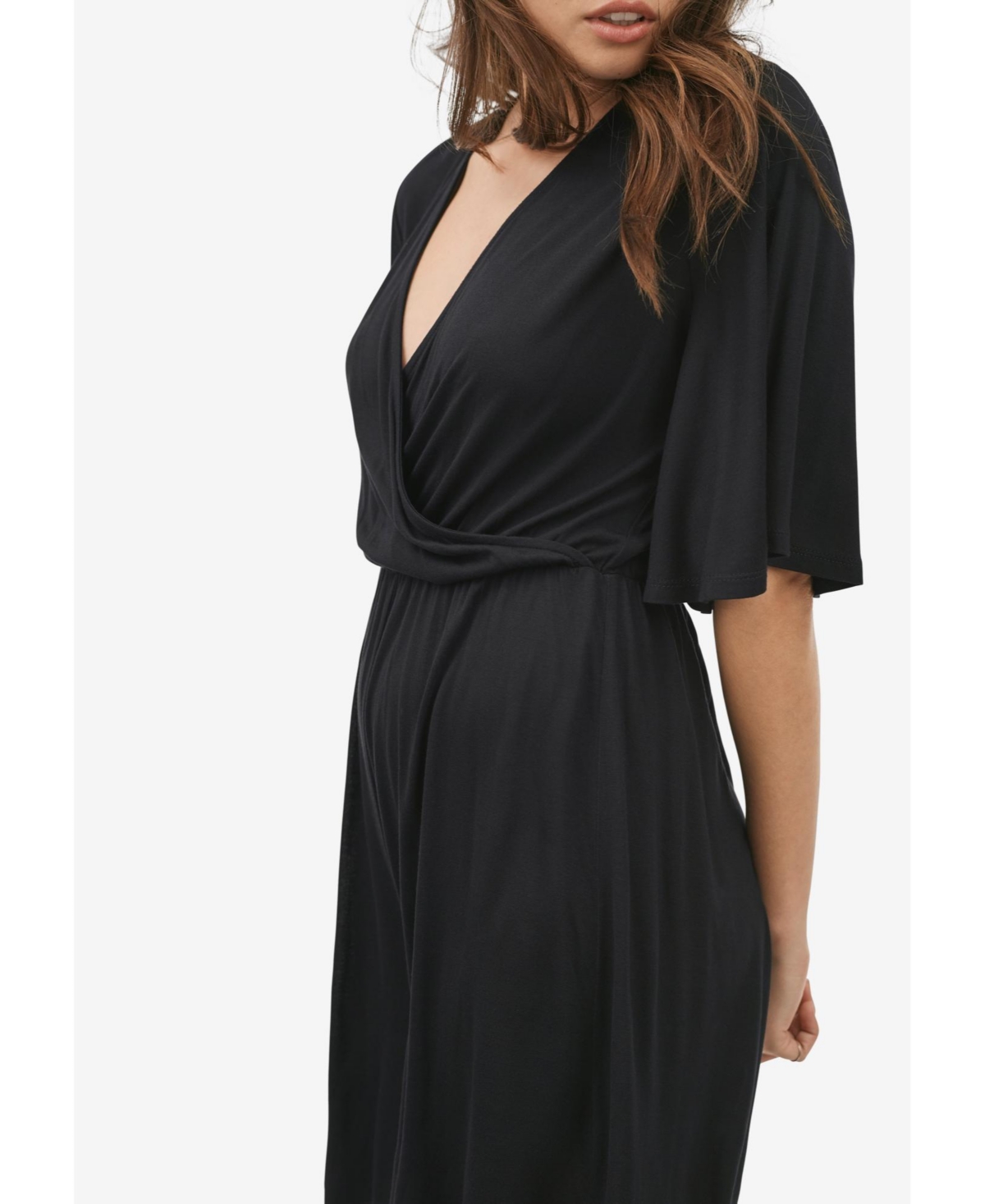 ellos Women's Flutter Sleeve Surplice Romper