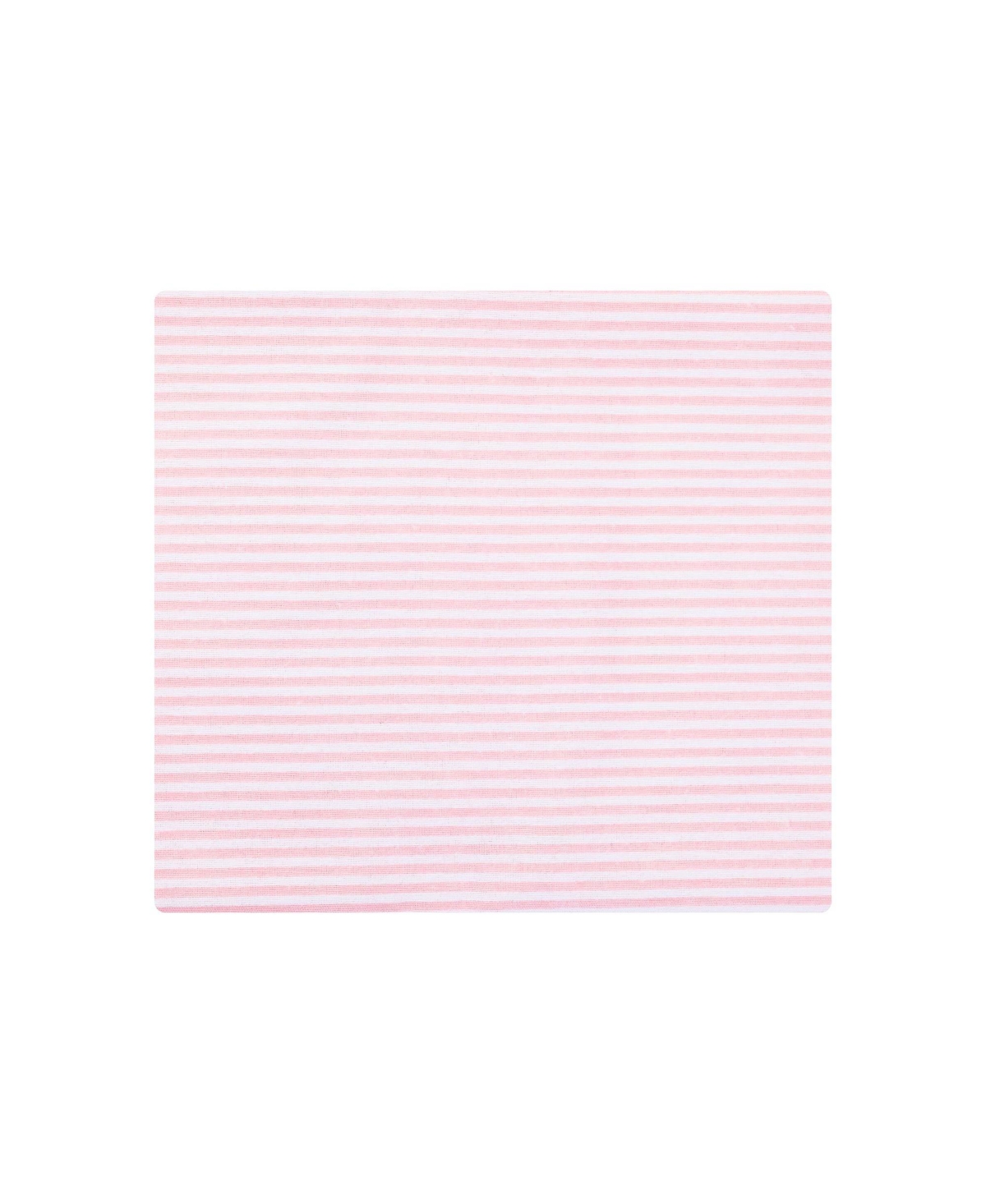 Hudson Baby Infant Girls Cotton Flannel Receiving Blankets 7-Pack Bundle, Pink Mint Floral, One Size