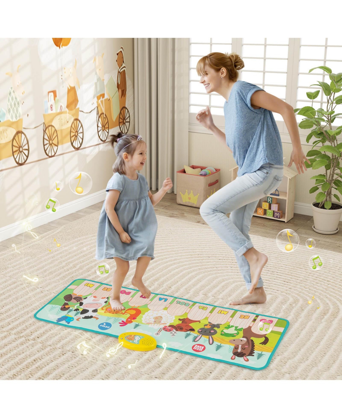 Floor Piano Mat for Toddlers Baby Musical Touch Dancing Keyboard Play Mat Gift