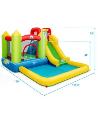Inflatable Bounce House Water Slide Jump Bouncer without Blower