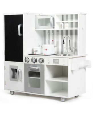 SUGIFT Wooden Pretend Play Kitchen Sets with Simulated Sound - Macy's