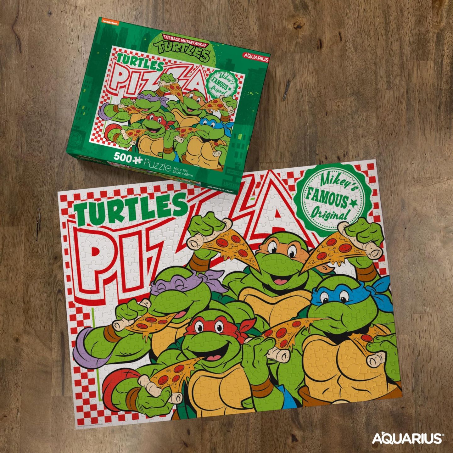 Детский пазл NMR Distribution Teenage Mutant Ninja Turtles Pizza 500-Piece Jigsaw Puzzle, Ages 14+ — фото 2