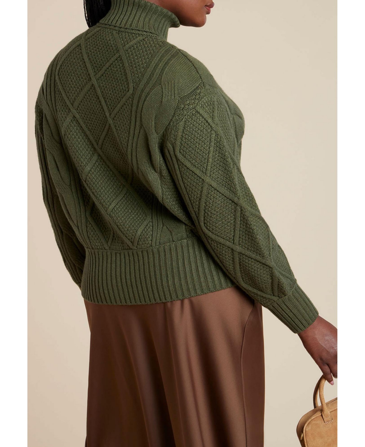 Eloquii Women's Plus Chevron Intarsia Sweater