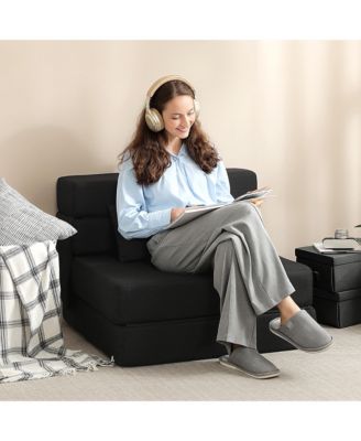 Folding Sofa Bed, Sleeper Chair with Pillow