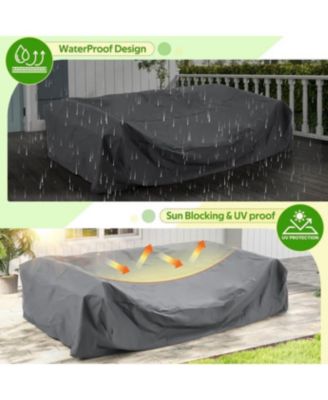 Patio Furniture Cover, Waterproof Outdoor Patio Table and Chair Set Covers, 90.5"x72.5"x27.5"