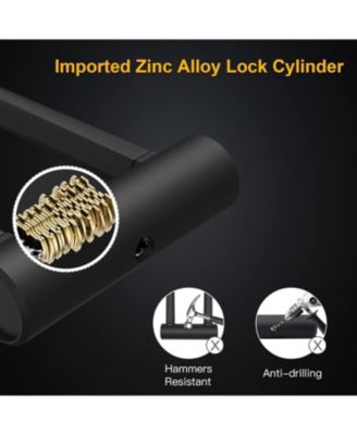 Heavy Duty Bike U-Lock, 16mm Shackle with 4ft/6ft Security Cable and Durable Mounting Bracket for Bicycle, Motorcycle