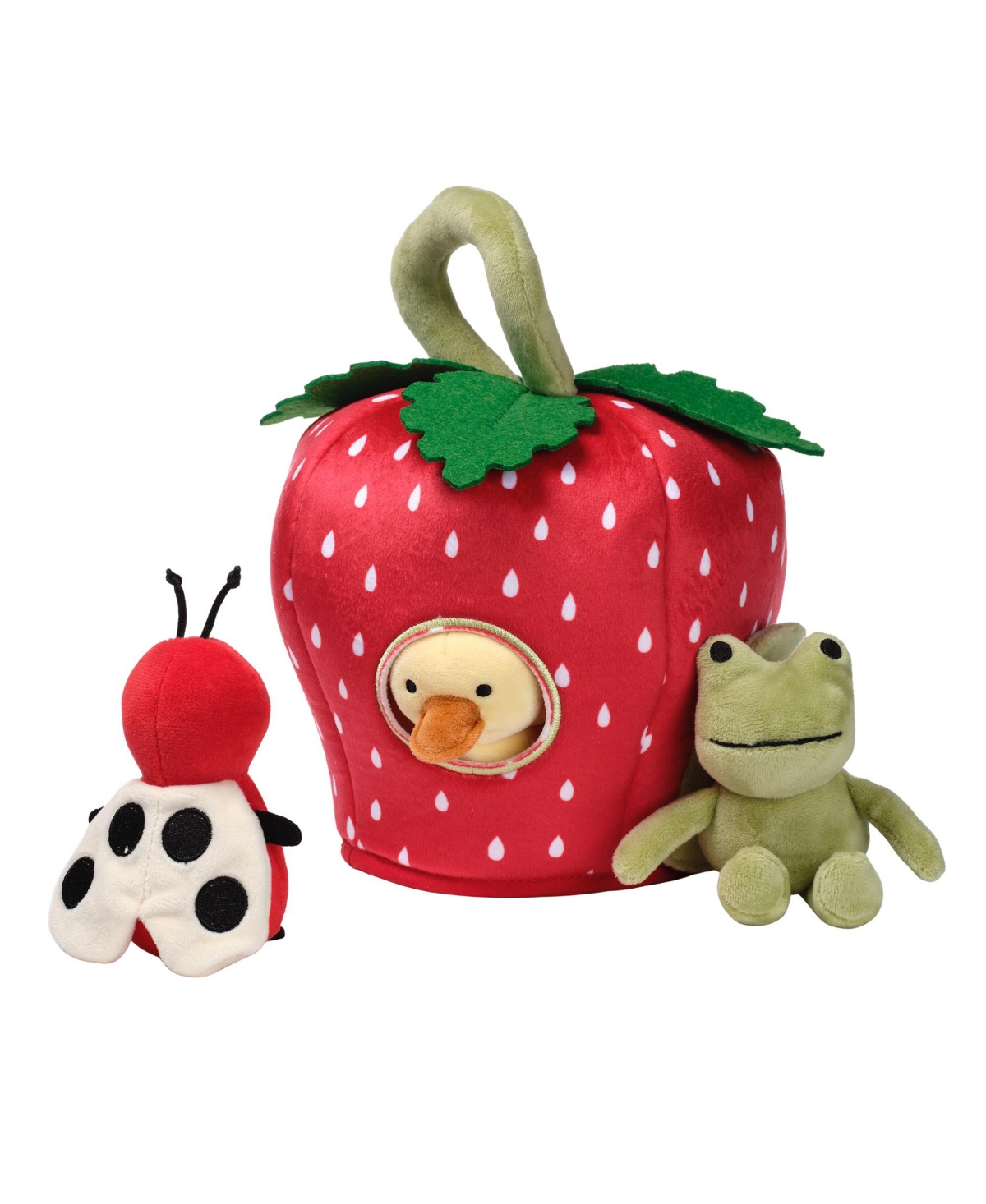 Lambs & Ivy Strawberry Soft Plush Interactive Play Set with Stuffed Animal Toys