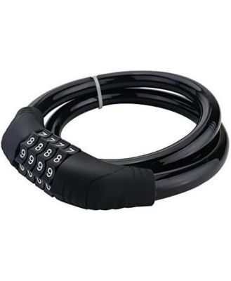 Bike Lock with 4-Digit Adjustable Combination Cable , 2Ft x 1/2 Inch