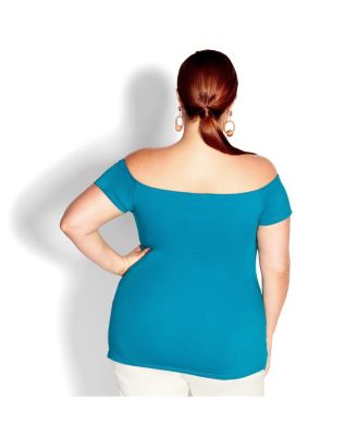 Plus Size Island Off Shoulder Top
