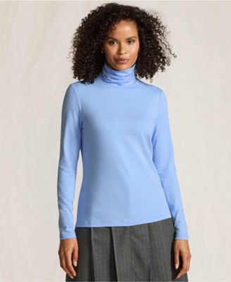 Women's Lightweight Jersey Long Sleeve Turtleneck T-shirt