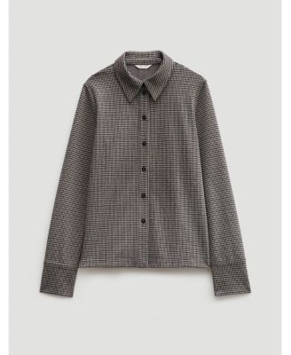 Women's Fitted Check Jersey Shirt