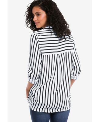 Women's Button Placket Popover Tunic