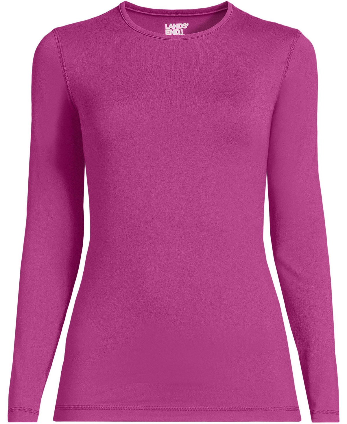 Lands' End Women's Petite Baselayer Cozy Thermaskin Crewneck Top