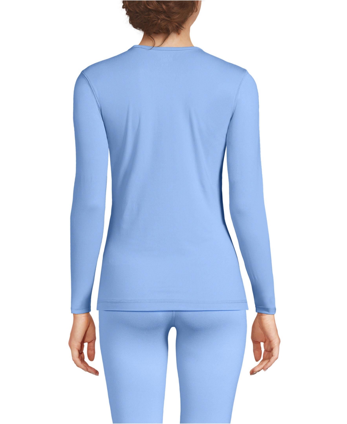 Lands' End Women's Baselayer Cozy Thermaskin Crewneck Top