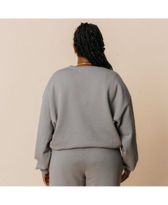 Women's Organic Cotton Teddy Oversized Crewneck