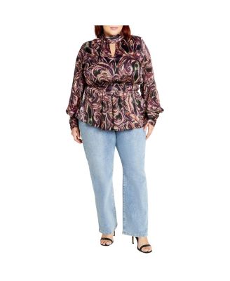 Women's Katya Ruched Peplum Top