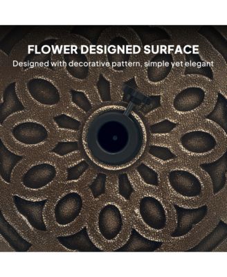 Round Patio Umbrella Base with Wheels, 46 lbs Resin Umbrella Sd