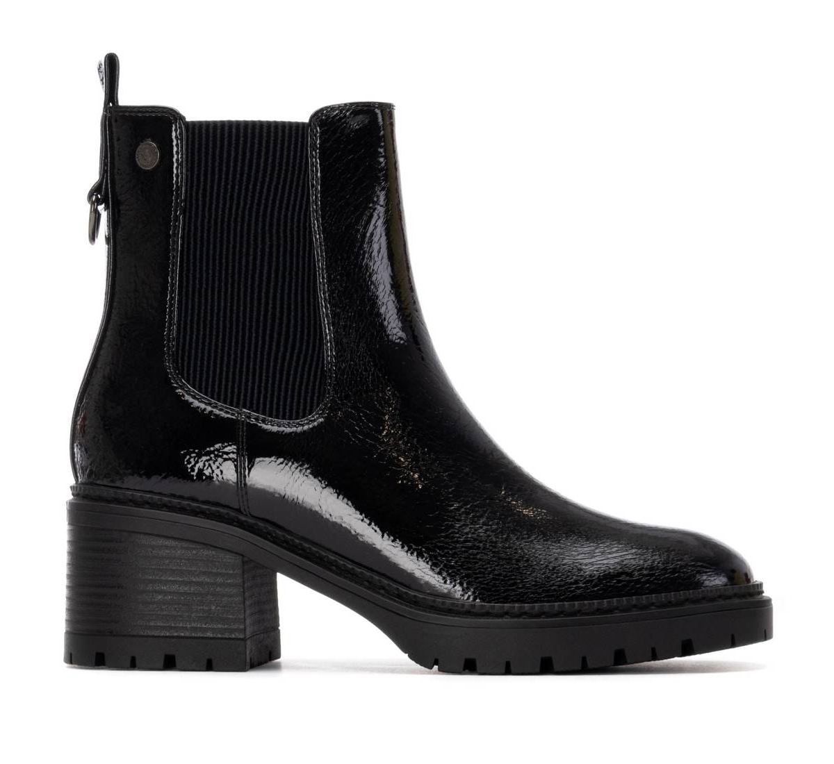 Xti Women's Patent Leather Heeled Chelsea Booties
