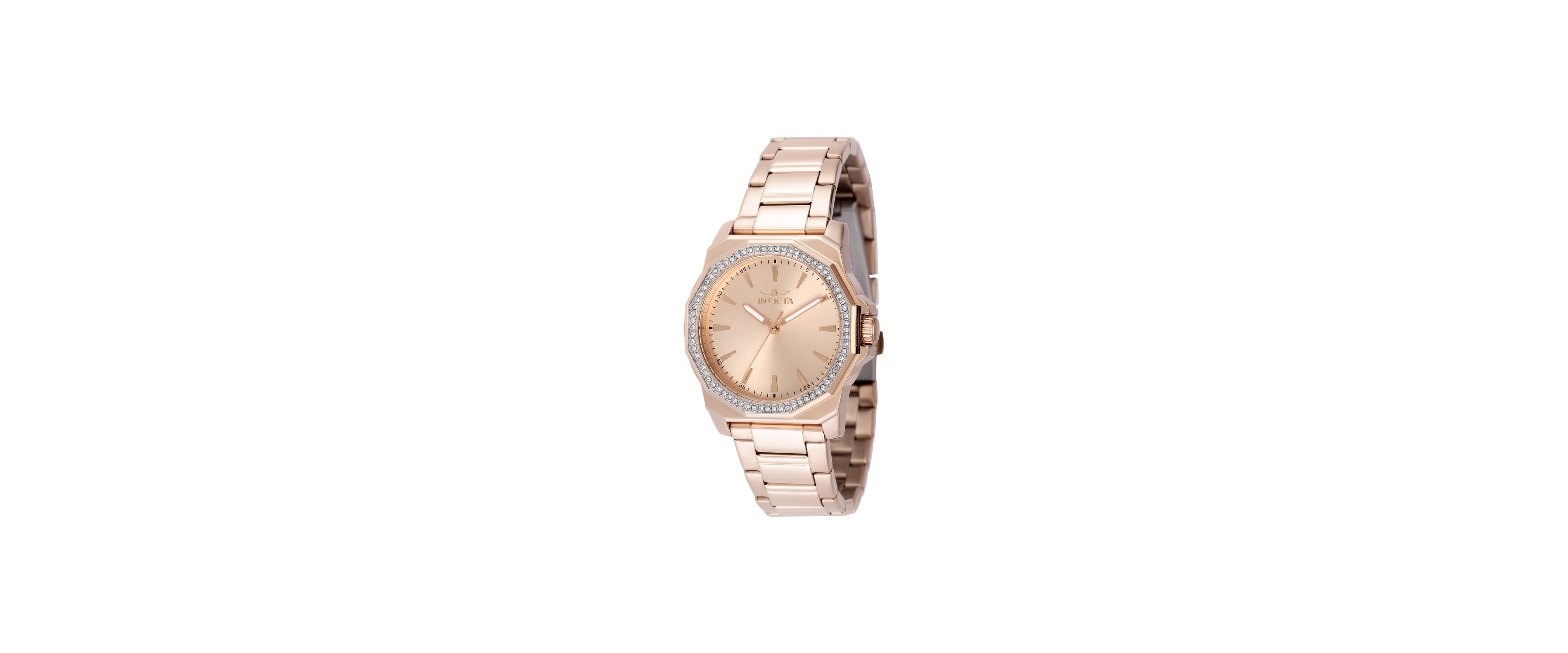 Invicta Women's 49115 Speedway Quartz 3 Hand Rose Gold Dial Watch