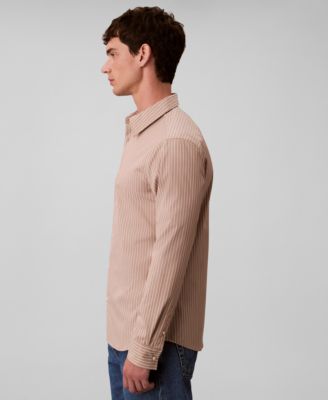 Men's Stretch Striped Slim Button-Down Shirt