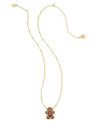 14k Gold-Tone Over Brass Short Pendant Necklace