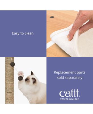 Vesper Cat Furniture, V-Double, Walnut