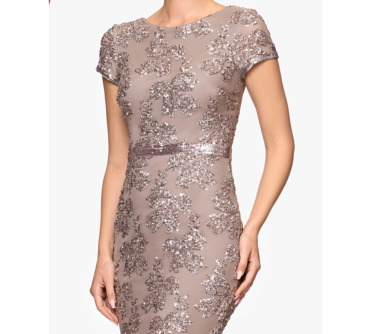 Betsy & Adam Women's Crewneck Dress In Gray