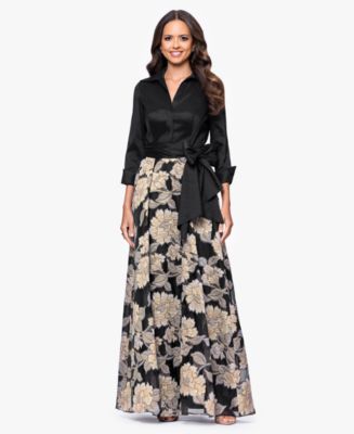 Betsy & Adam Women's Collared Long-Sleeve Shirt Dress - Macy's