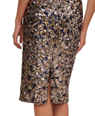 Women's Sequin Strapless Midi Dress