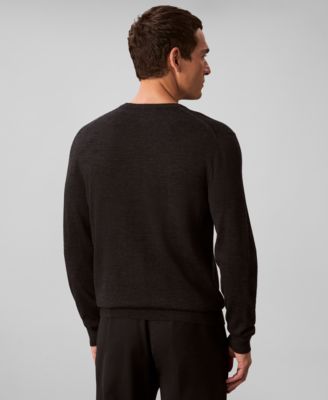 Men's Merino Wool Blend V-Neck Sweater