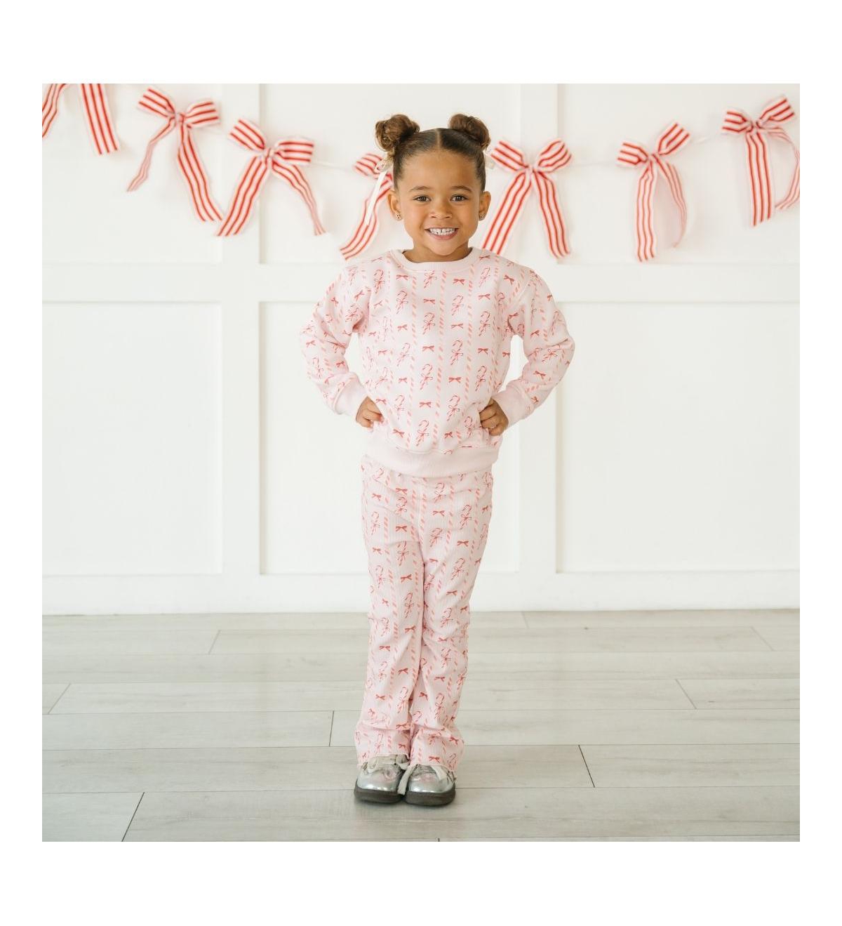 Sweet Wink Little Girls Candy Cane Lane Christmas Flare Legging