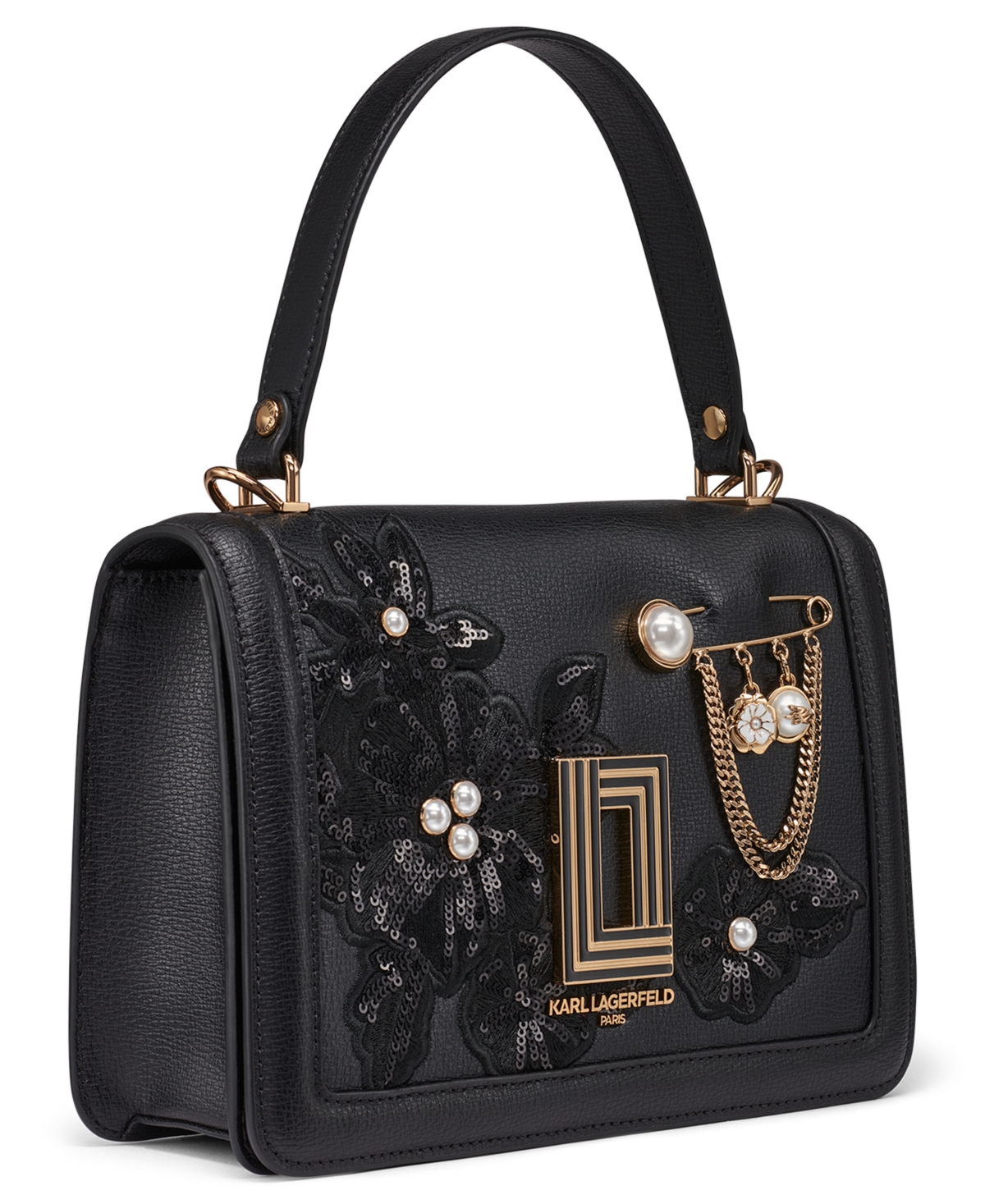 Karl Lagerfeld Paris Simone Front Flap Mini Crossbody Bag