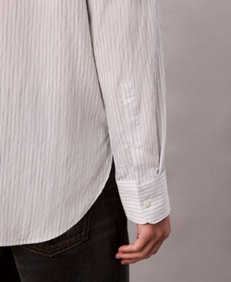 Men's Thin Striped Long-Sleeve Easy Shirt