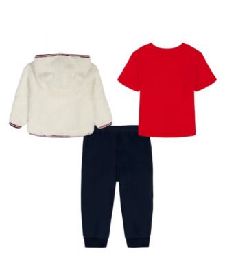 Baby Boys Zip-Up Hoodie, T-Shirt and Pants, 3-Piece Set