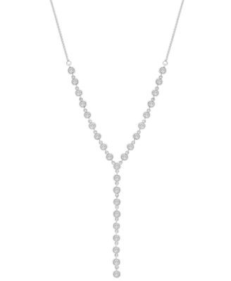 Diamond Bezel 17-1/4" Lariat Necklace (1 ct. t.w.) in 14k Gold or 14k White Gold