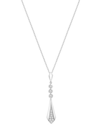 Wrapped in Love Diamond Flare Linear 18 Pendant Necklace 14 ct tw in 14k Gold Exclusively at Macys - White Gold 2500$
